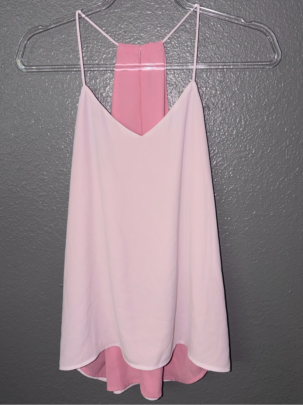 Express Light Pink Reversible Spaghetti Strap Tank Top